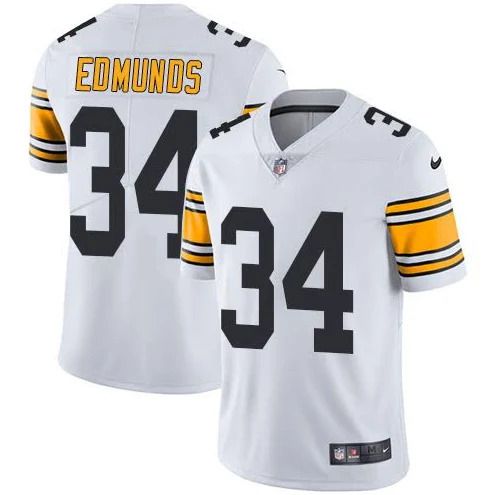 Men Pittsburgh Steelers #34 Terrell Edmunds Nike White Limited NFL Jersey